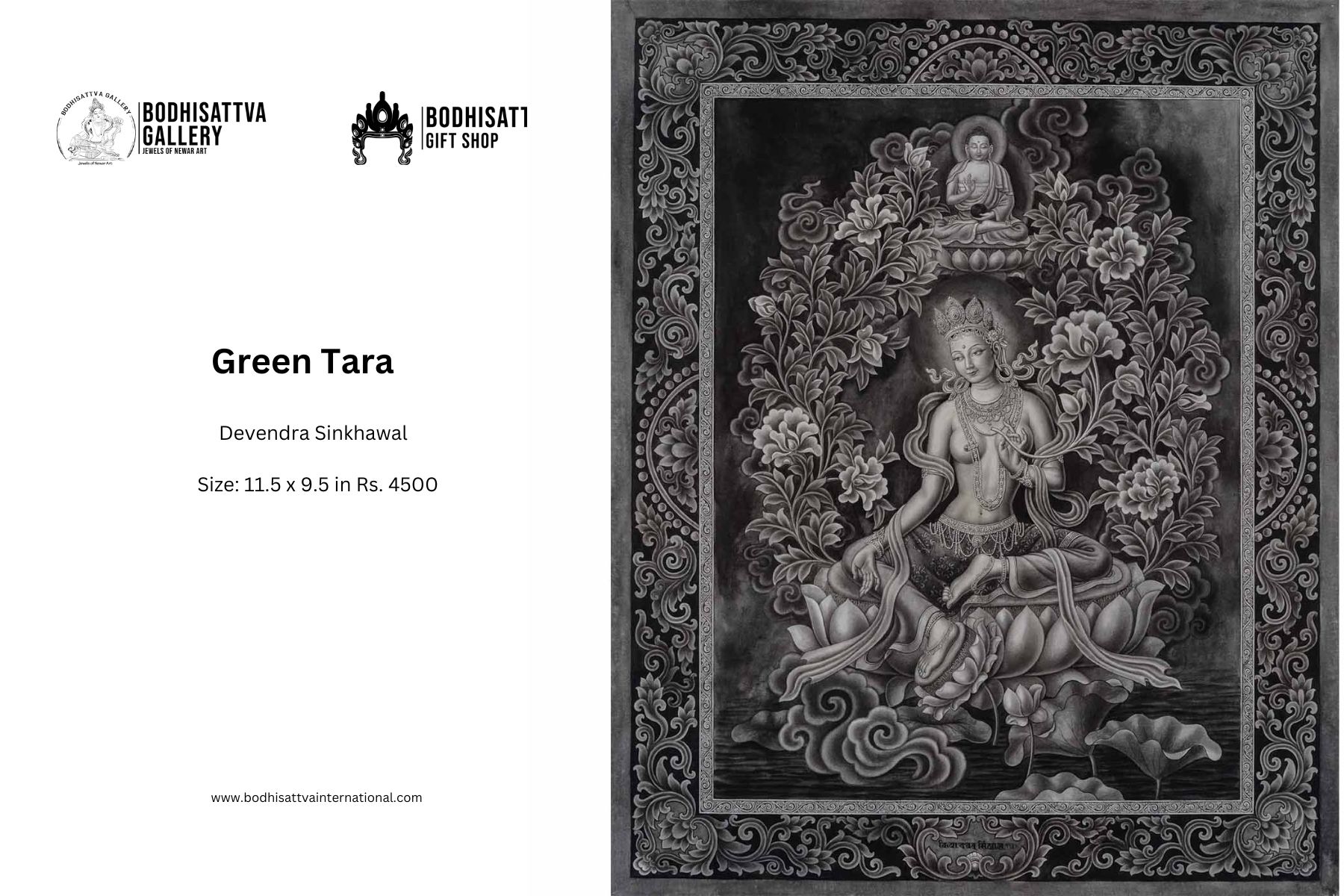 Wall Décor Green Tara White Tara Buddhist Protector Meditation Deity