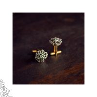 Silver Filigree Flower Cufflink
